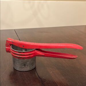 Vintage 1950s Hand Potato Ricer / Fruit Juicer Strainer